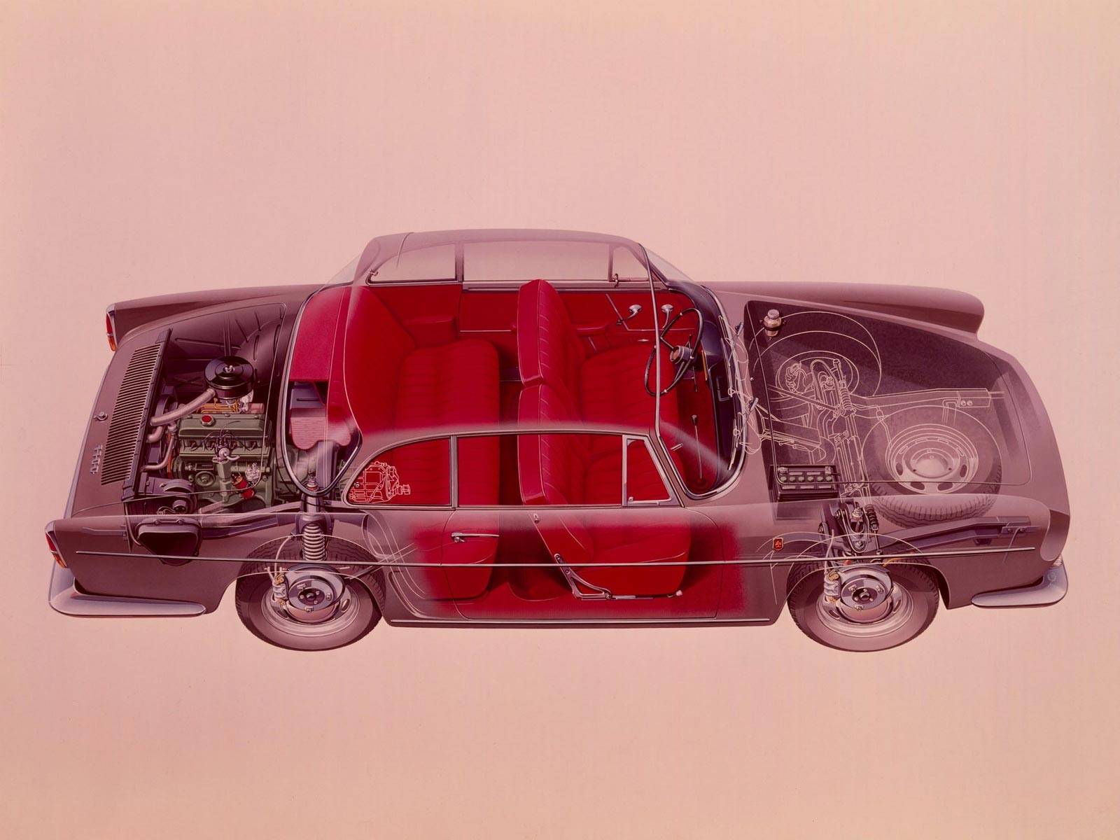 Renault Caravelle cutaway drawing