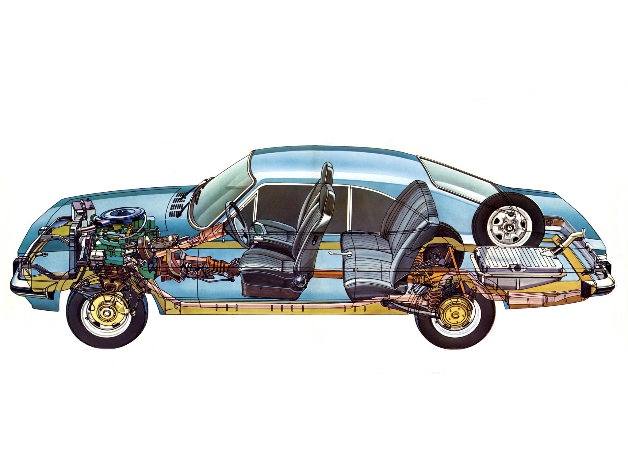 Chevrolet Opala cutaway drawing