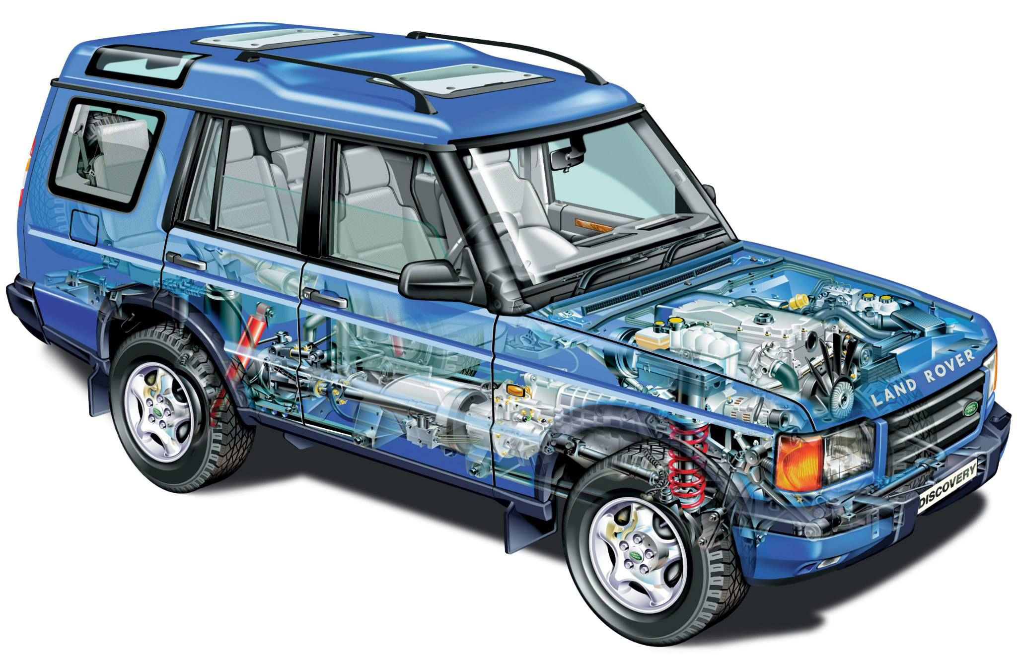 Land Rover Discovery 1998 cutaway drawing