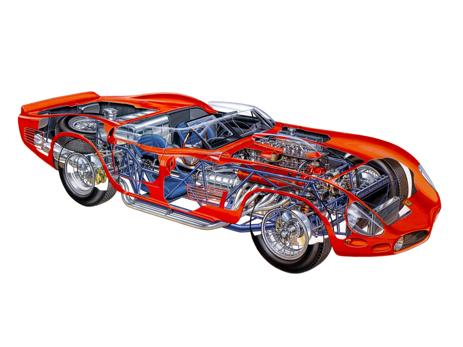 Ferrari 166 Cutaway