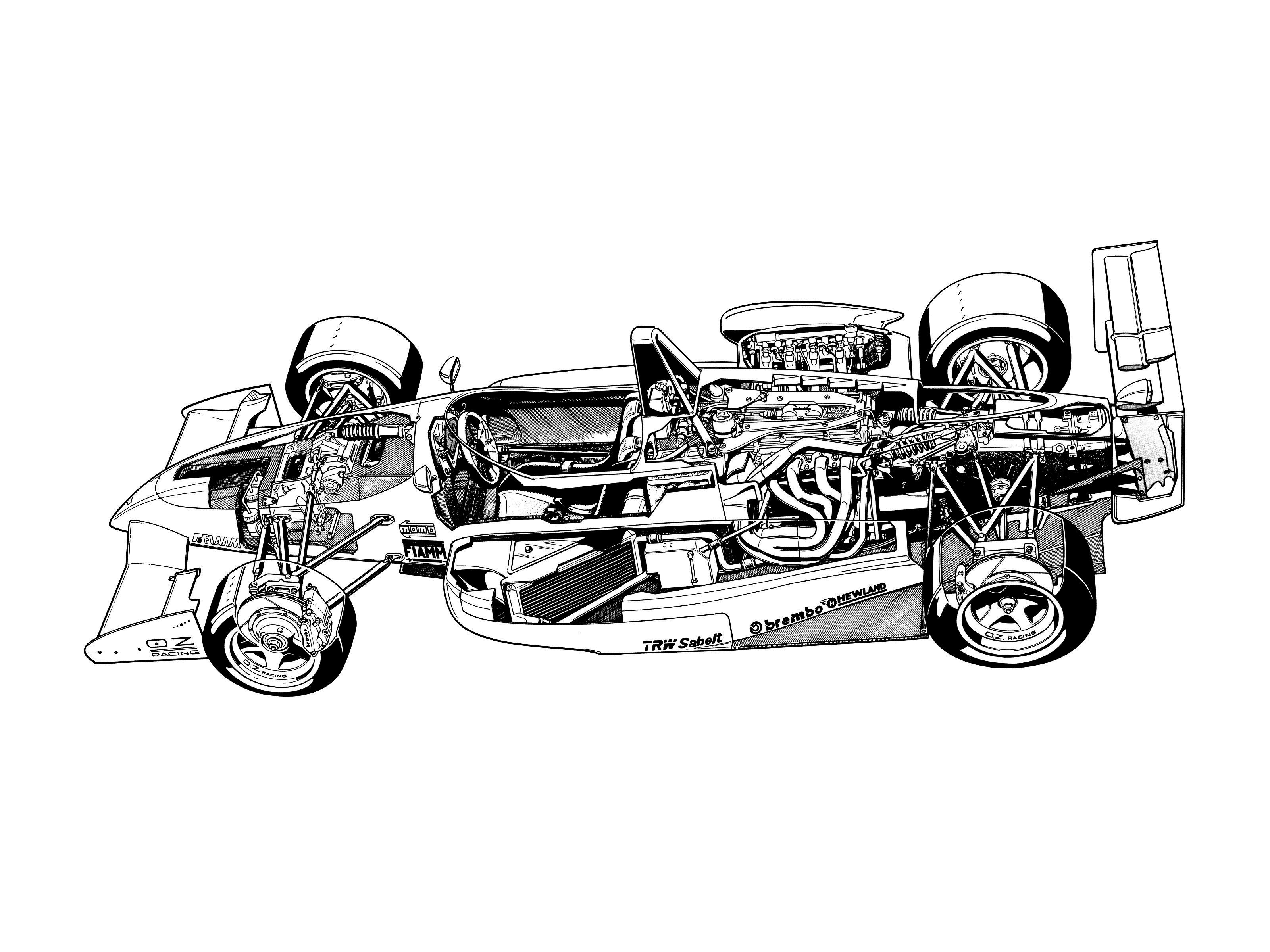 Dallara F395 cutaway drawing