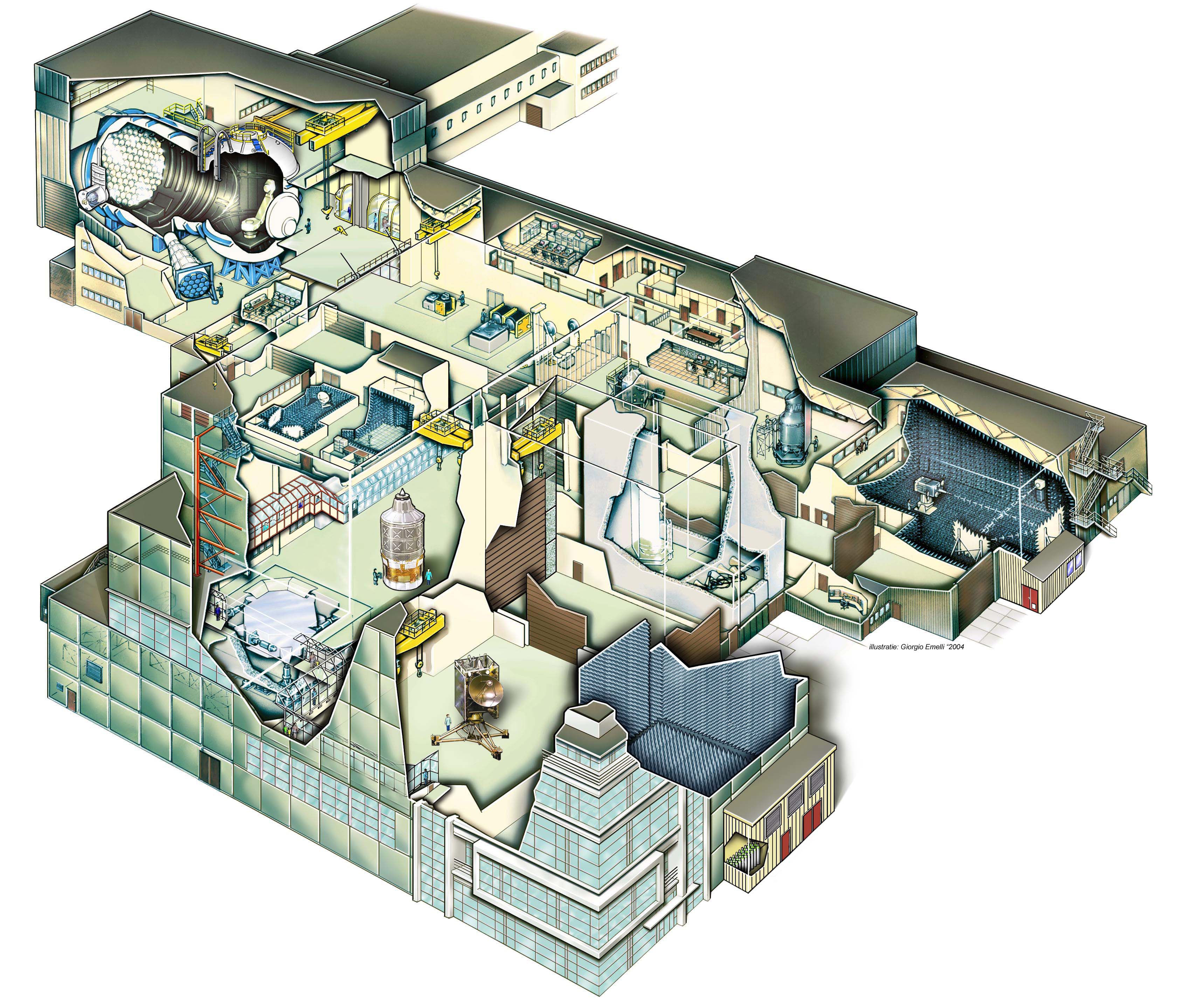 ESA Test Centre cutaway drawing